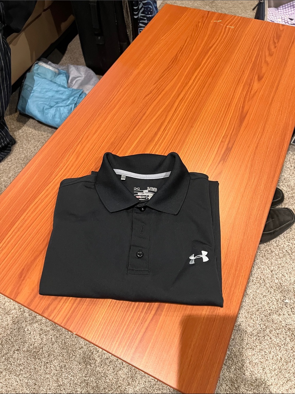 Under Armour Men’s Black Polo with Contrast Logo